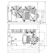 Kép 2/2 - P8-LF-30X-EWL-B Copeland félhermetikus aggregát, 400V, duópressz, léghűtésű kond, észterolaj, fekete