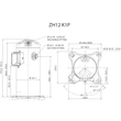 Kép 2/2 - ZH12K1P-PFZ-424 Copeland Scroll kompresszor R410a, 230V/1~/50Hz, forraszos, észterolaj, tandem ü.