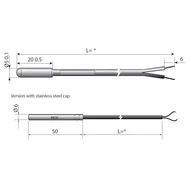 NTC030HT00 Carel NTC (25 C/50kOhm) szonda IP65, 3 m csatlakozókábel, 0T150  C, (MOQ 10 db)