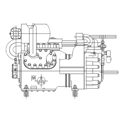 6TA1-150-AWM/D-X0000 Copeland 2 fokozatú fh kompresszor,400V,elekt motorv,hőcserélővel,észterolaj