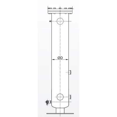 BOS2-R-54/42F ESK olajleválasztó-tartály, d=42 mm Vlev=9,5 l, Vres=6,7 l, ps1=40 bar