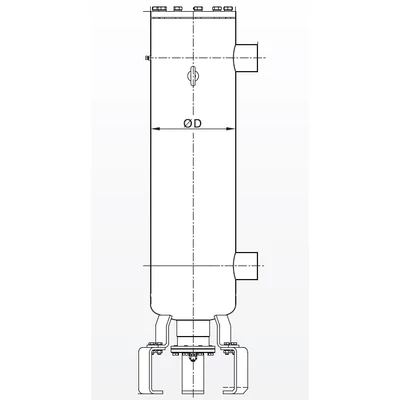BOS2-80/67F ESK olajleválasztó, d=67 mm V=49 l, ps1=40 bar