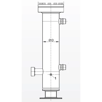 BOS3-CDH-1AFO ESK CO2 olajleválasztó, d=1 1/8" V=4,3 l , OSC-1 csatlakozással , pümax=130 bar