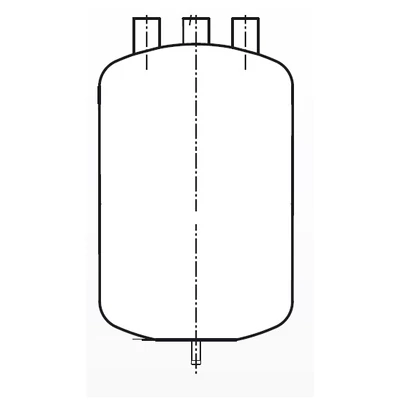 FA-54-7W ESK szívóoldali cseppleválasztó, d=54 mm, V=7,5 l