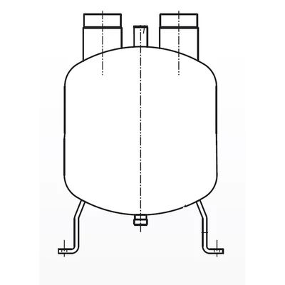 FA-67/64-18W ESK szívóoldali cseppleválasztó, d=64 mm, V=18 l