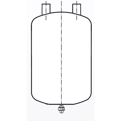 FA-35 ESK szívóoldali cseppleválasztó, d=35 mm, V=7,5 l