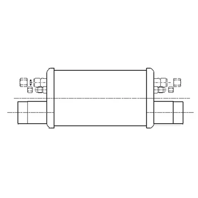 GDX-16 ESK nyomóoldali hangtompító, hangolható, d=16 mm, V=0.8 l, ps1=31 bar