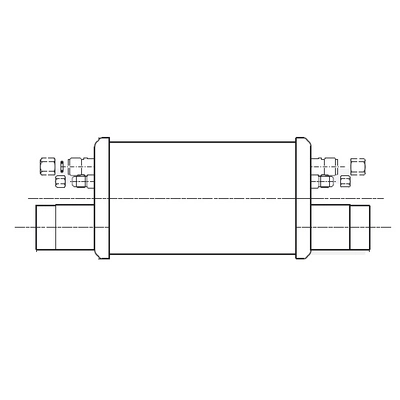 GDX-28 ESK nyomóoldali hangtompító, hangolható, d=28 mm, V=1.5 l, ps1=31 bar
