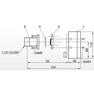 LC-L/M-ME ESK Szintjelző Közép/Min, ps=60 bar