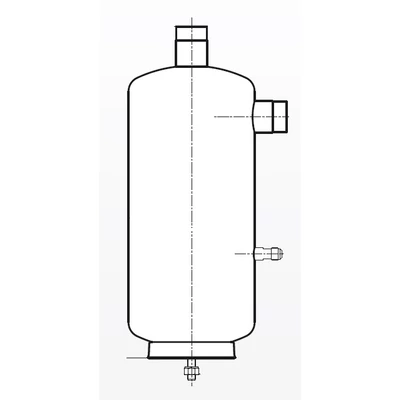 OS-35/28-CD ESK olajleválasztó, d=28 mm, V=5,7 l - CO2/R410a -  ps1/ps1=53/39 bar