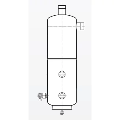 OSR-5-35/28 ESK olajleválasztó / tartály, d=28 mm, Volajlev=5 l, Volajt=3,9, pümax=45/30 bar