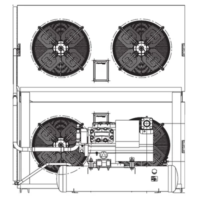 W99-6MI-40X-AWM Copeland Stream félhermetikus aggregát, 400 V/3~/50Hz, CoreSense motorvédelemmel